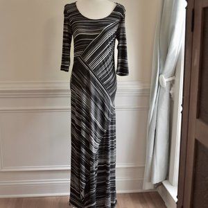 Peruvian Connection Black/Cream Circle Dress